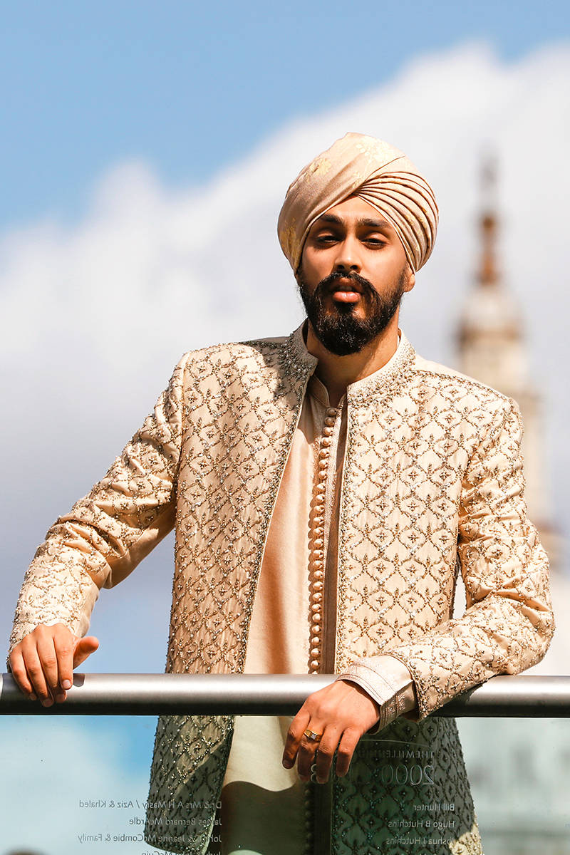 Mohsin Naveed Ranjha Gold Prince Coat (GSK-668)