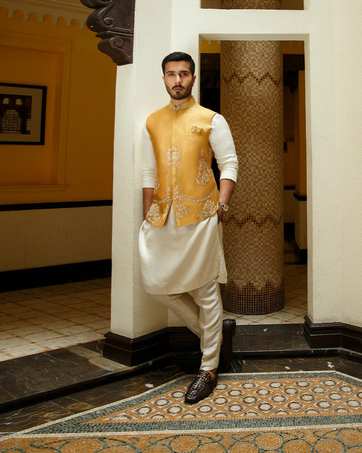 Faiza Saqlain Halit Waiscoat Suit