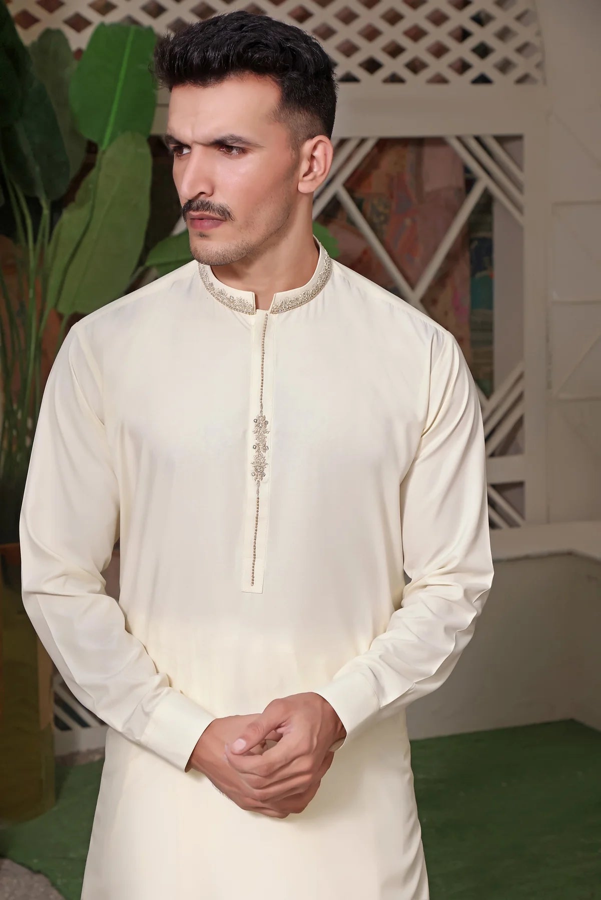 TGM Frost Cream Kameez Shalwar