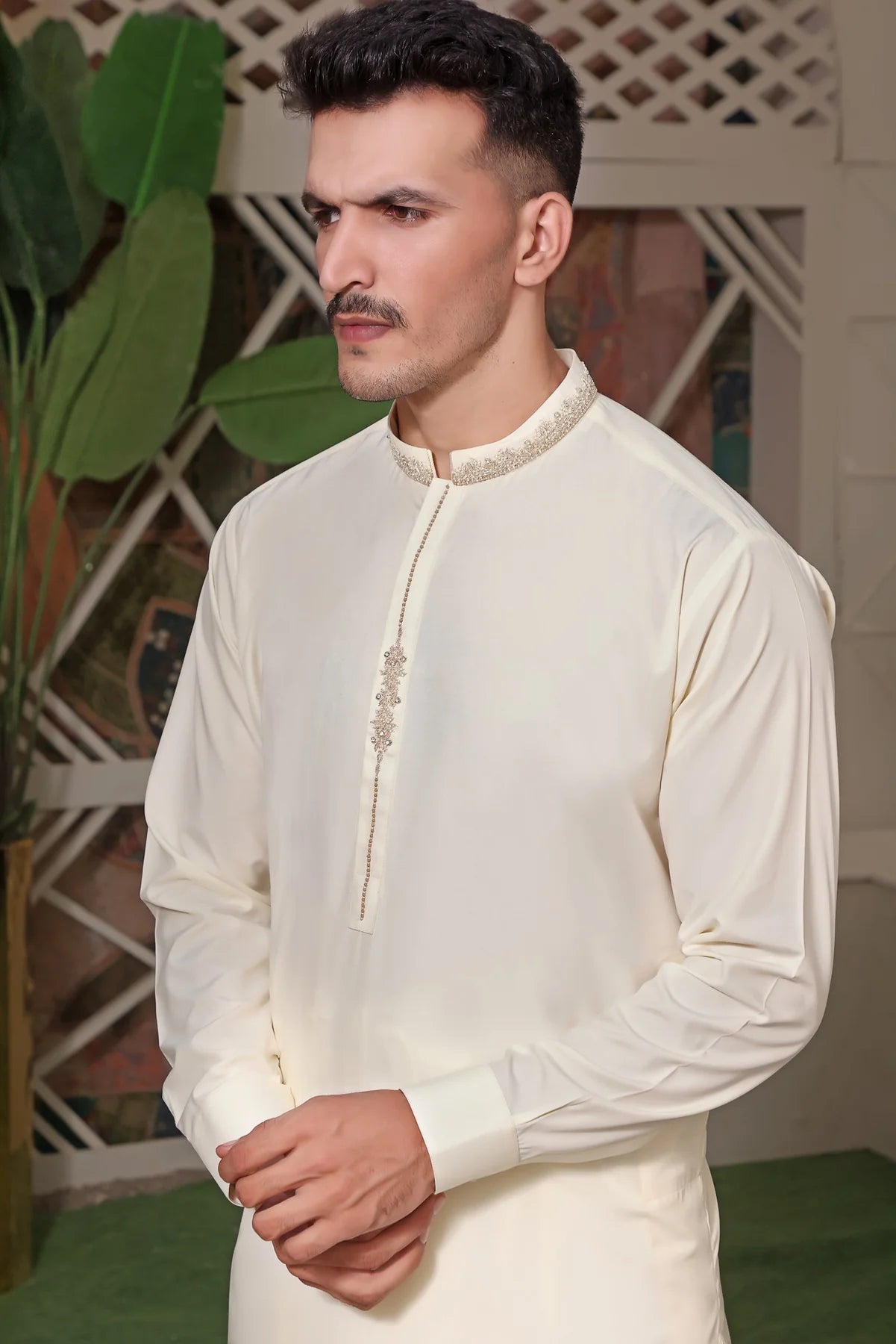 TGM Frost Cream Kameez Shalwar