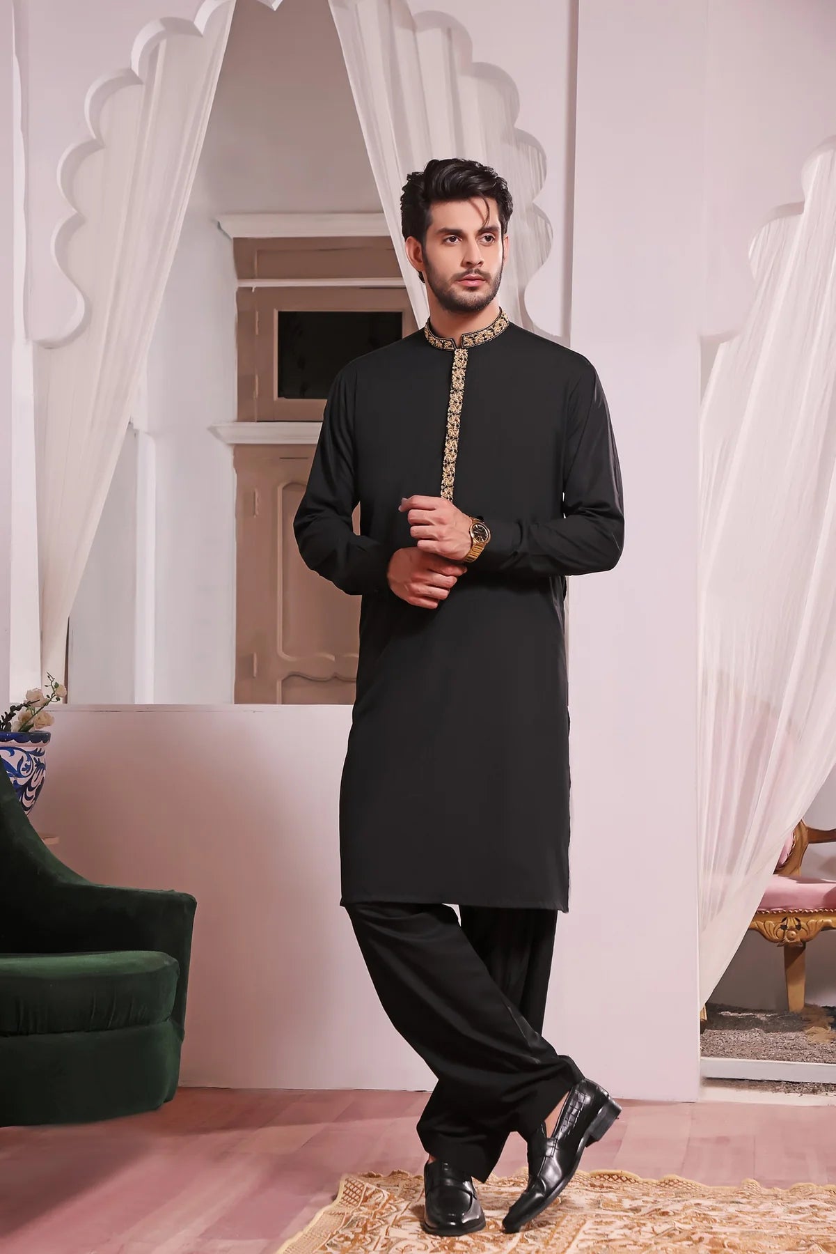 TGM Black Plague Kameez Shalwar