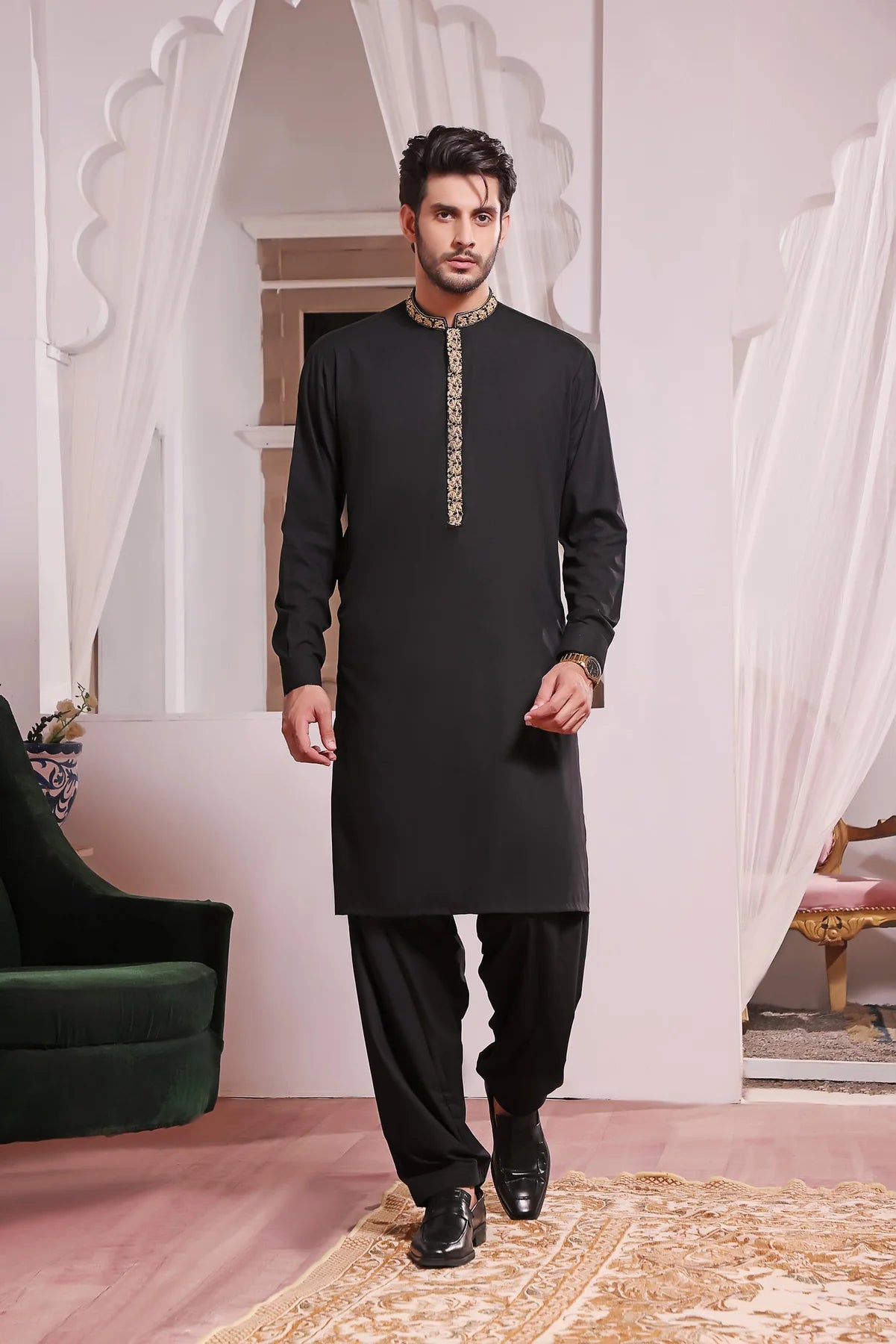 TGM Black Plague Kameez Shalwar