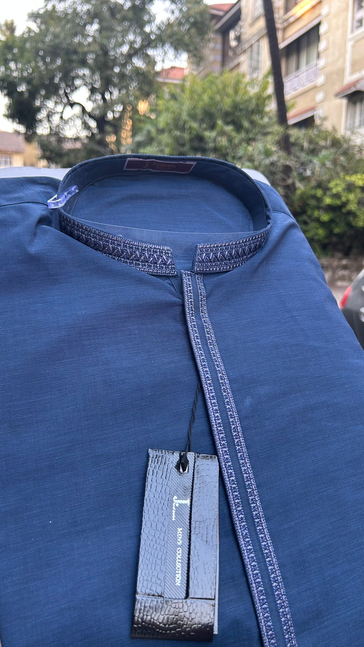 Blue Embroidered Kurta Pyjama