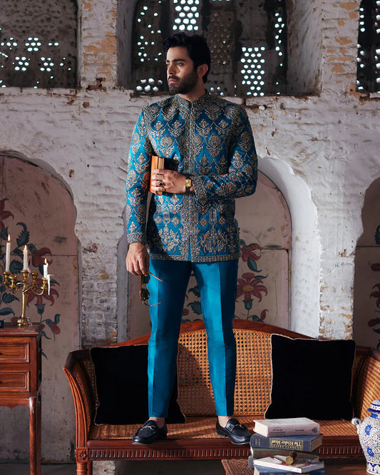 Faiza Saqlain Gezan Prince Coat Suit