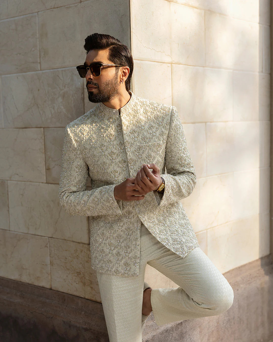 Faiza Saqlain Burq Prince Coat Suit