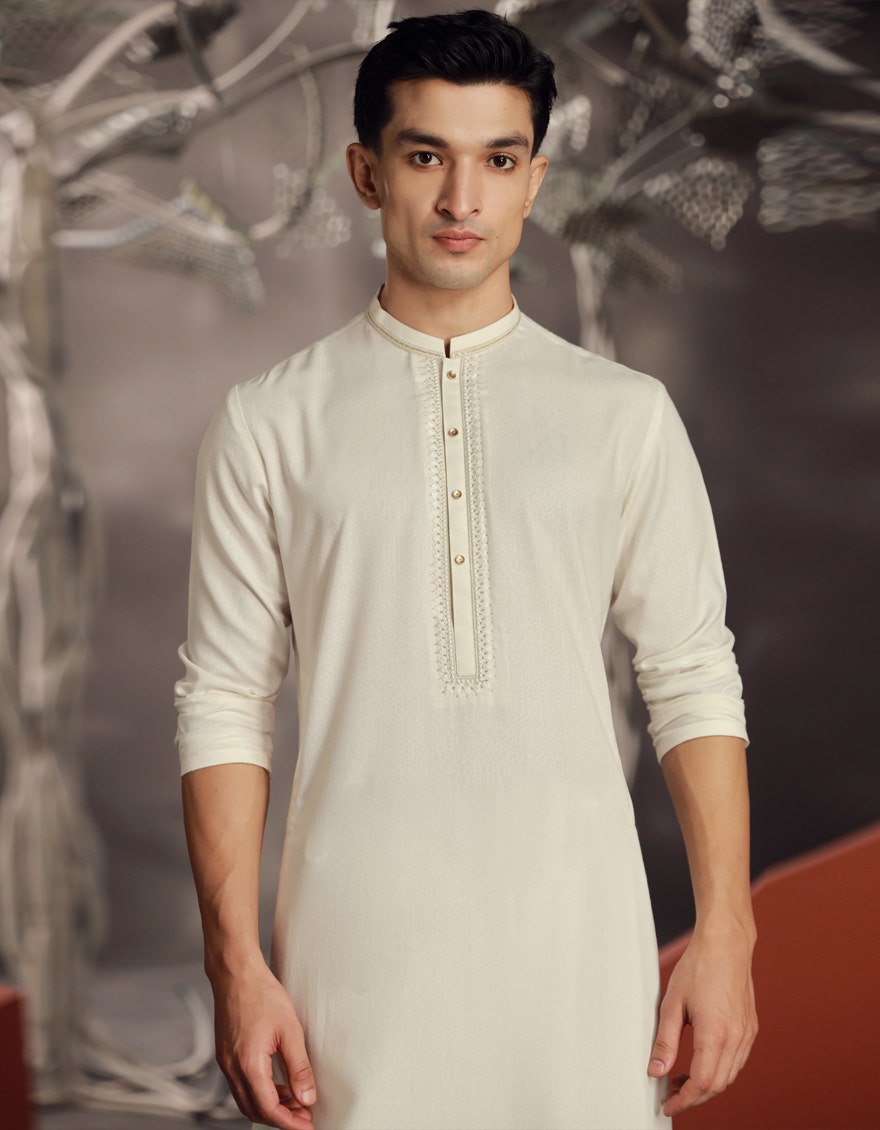 White Embroidered Kameez Shalwar