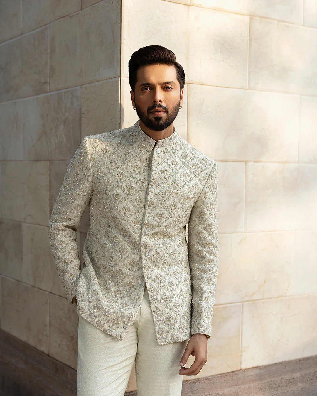 Faiza Saqlain Burq Prince Coat Suit