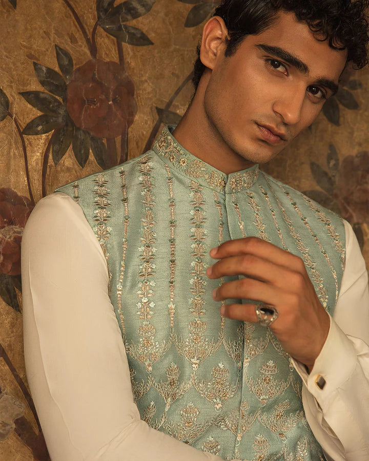 Faiza Saqlain Afshar Waiscoat Suit