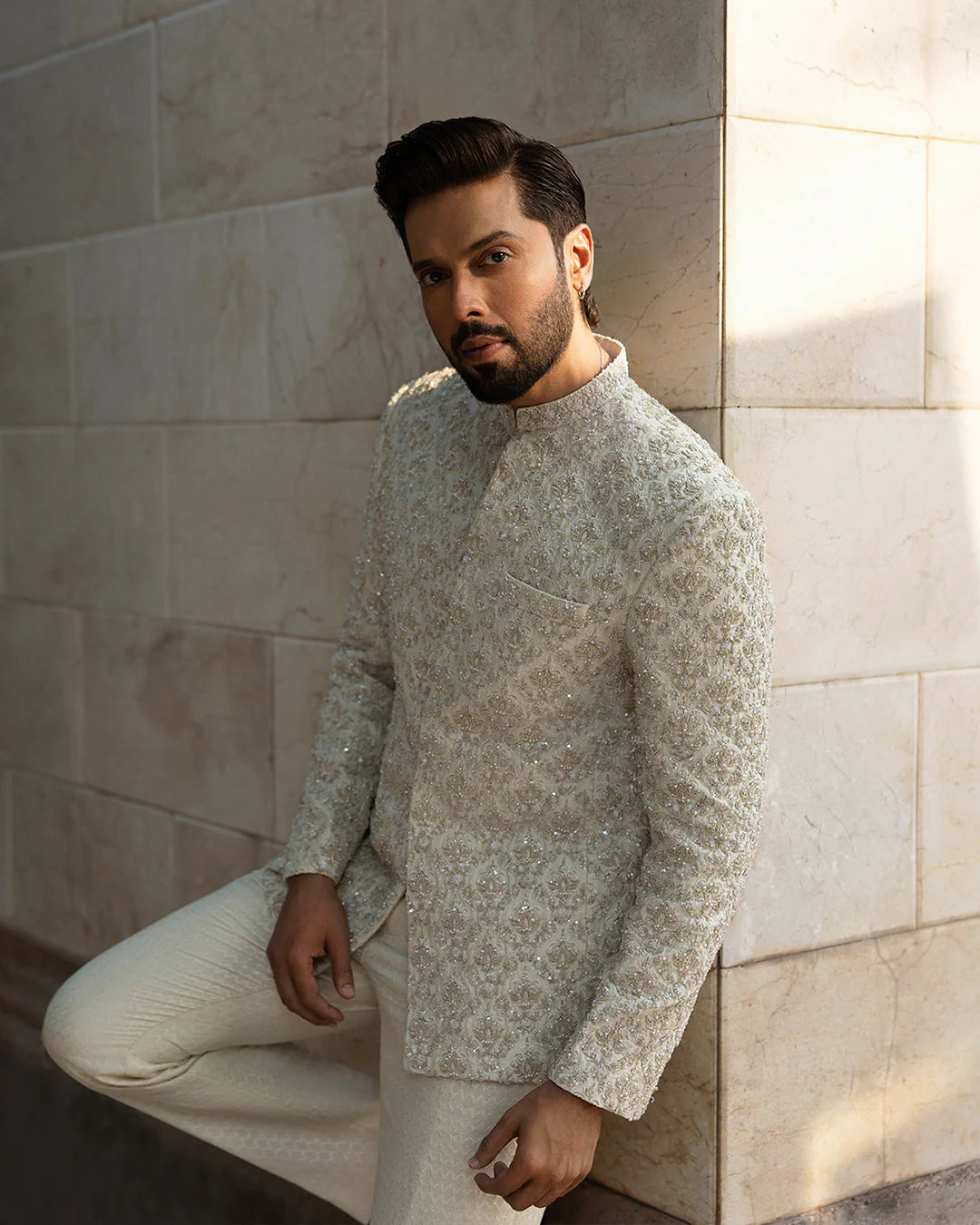 Faiza Saqlain Burq Prince Coat Suit