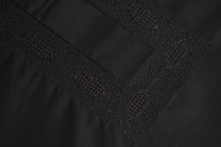 Shaad Fabrics Black Egyptian Cotton Embroidered Collection (ED#18)