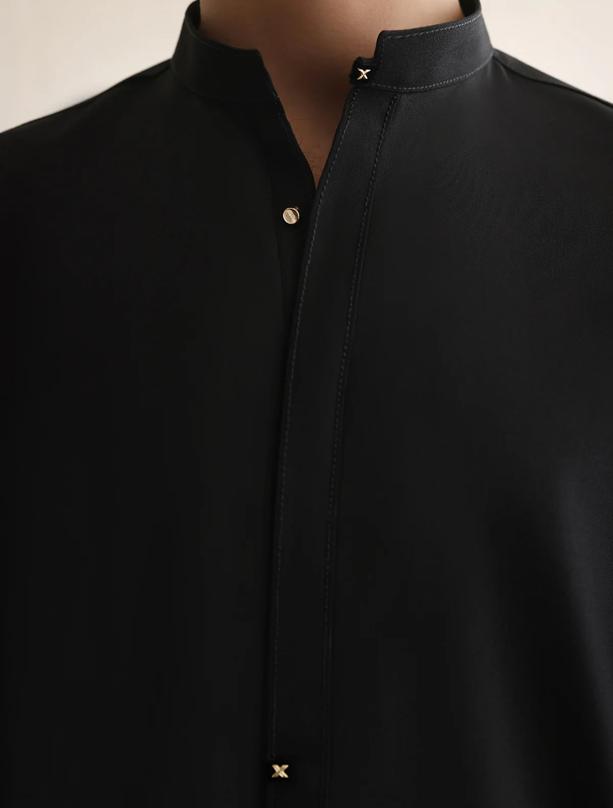 Ismail Farid Black Kurta Pyjama (DKRT126)