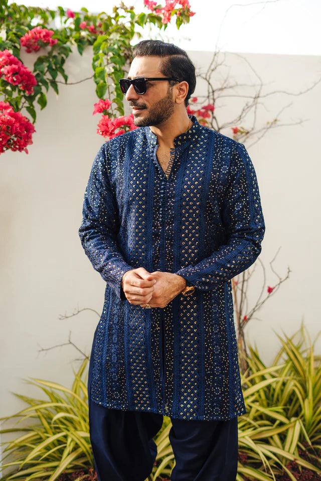 Humayun Alamgir Sequence Kurta Pyjama