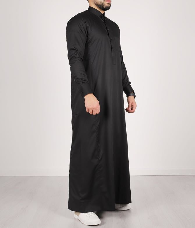 Al Turab Classic Black Thobe S1023