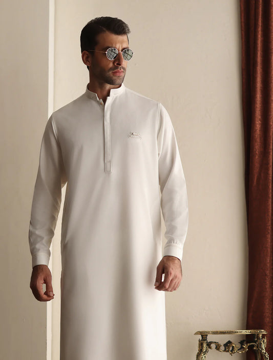 Ismail Farid Off White Kameez Shalwar (SHK2447)