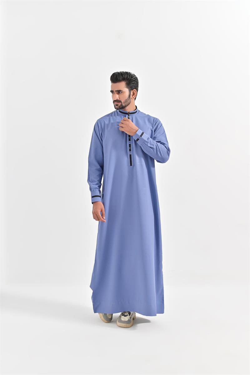 Al Turab Blue Thobe S1028