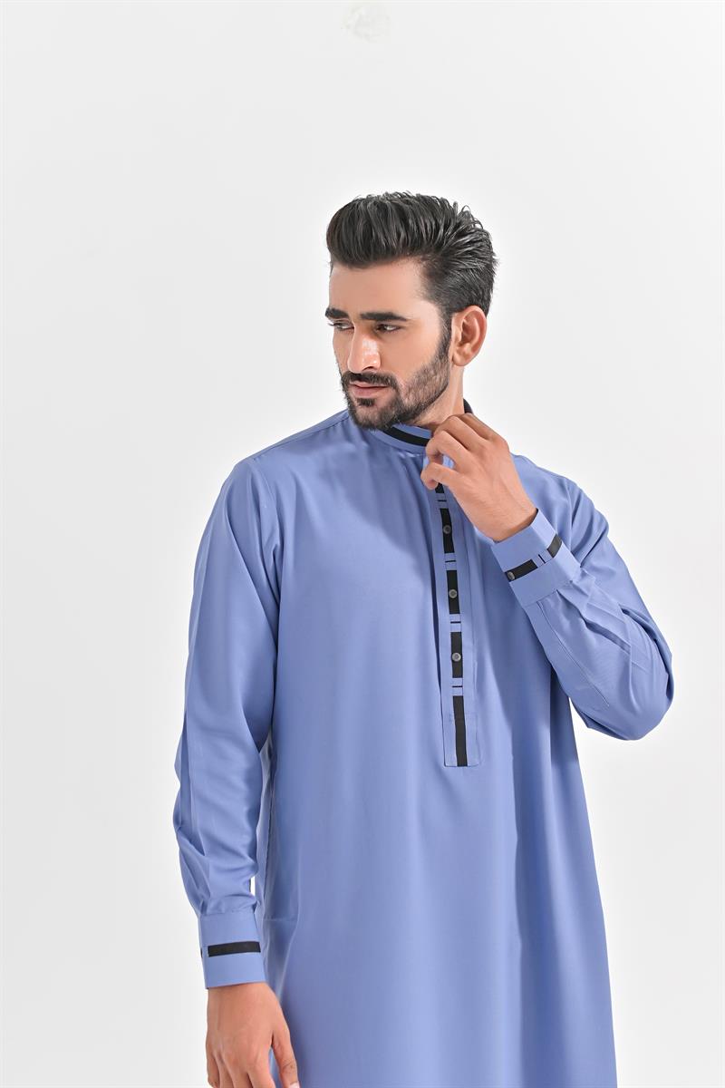 Al Turab Blue Thobe S1028