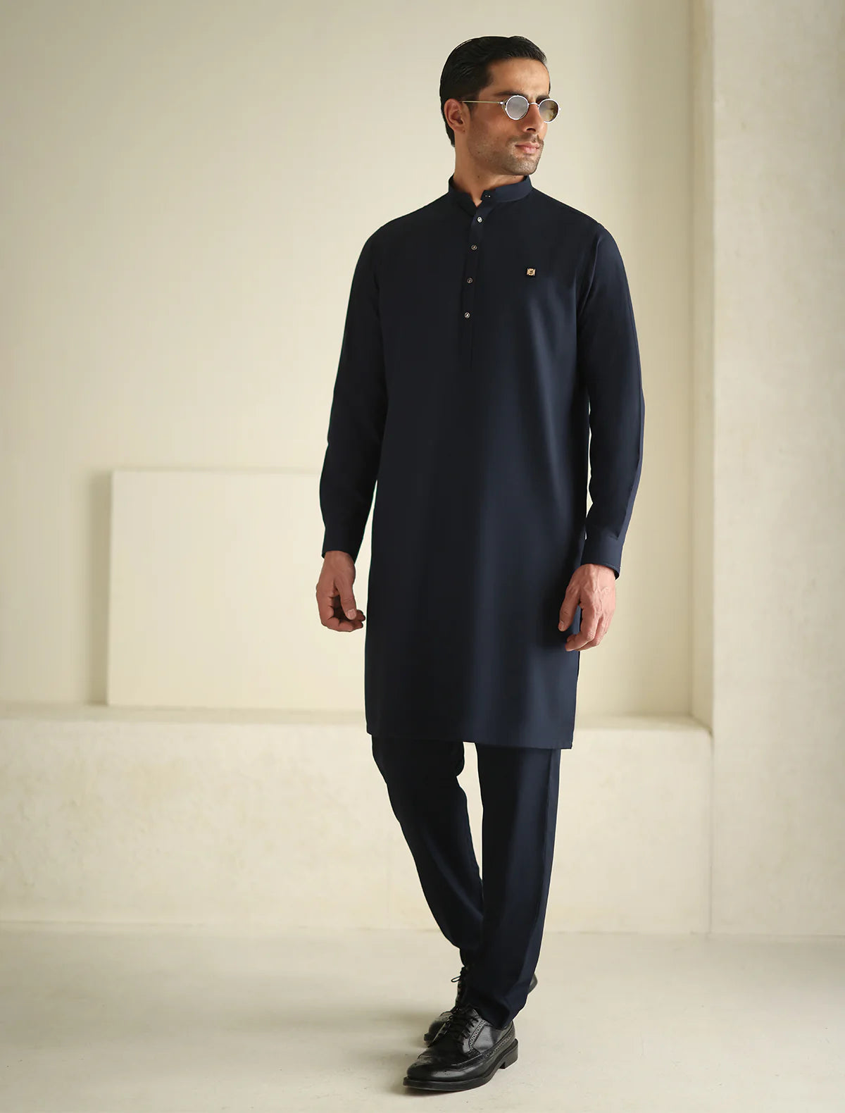 Ismail Farid Blue Kurta Pyjama (DKRT114)